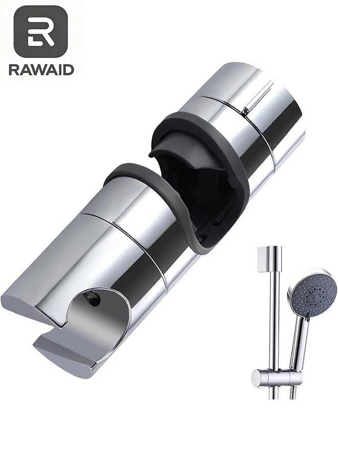 RAWAID 19-25MM Adjustable ABS Replacement Hand Shower Rail Head Slider Clamp Holder Bracket, Chrome Plated - Image 1